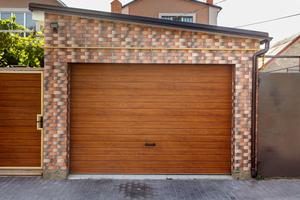 Brick Construction Garage With Roller Shutter Door